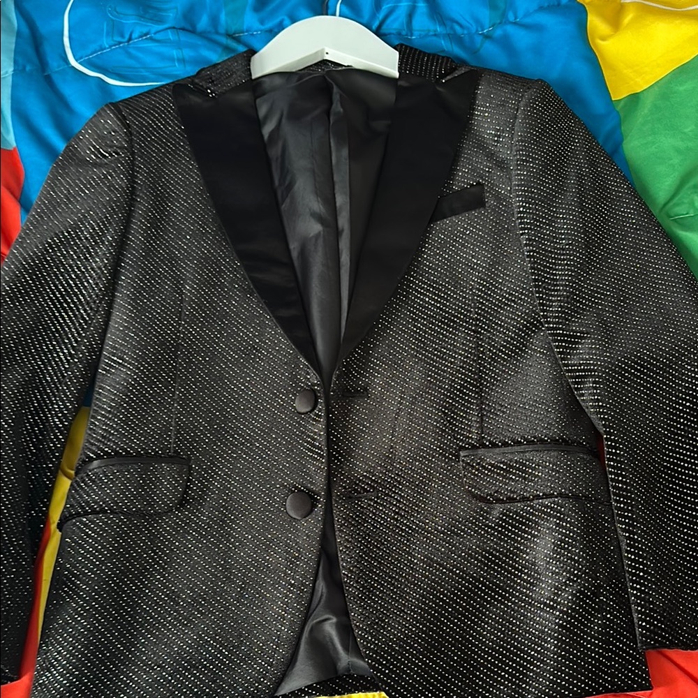 Isaac Mizrahi Black Tuxedo with Notched Lapel and Modern Fit